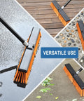 Big 24 Inch Push Broom With 60 Inch Handle For Indoor Outdoor Cleaning In Garage Shop Deck Patio Tile Concrete Wood Stone Pro Grade Heavy Duty 2 Pack Perfect For Quick Cleanups On Floors And Surfaces in various cleaning scenarios