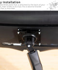 Hassle Free Quick Release VESA Mount Adapter Bracket Kit With Removable Plate For LCD Monitors And TV Screens showing easy installation on the back of a monitor.