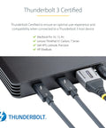 Thunderbolt 3 certified ports on Battle Ready 4 Bay Thunderbolt 3 NVMe SSD Enclosure enable optimal compatibility and performance.