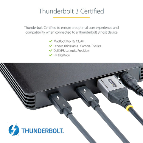 Thunderbolt 3 certified ports on Battle Ready 4 Bay Thunderbolt 3 NVMe SSD Enclosure enable optimal compatibility and performance.