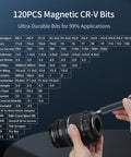 Person using 150 In 1 Electric Screwdriver Set With 120 Magnetic Bits And 30 Accessories to repair camera lens