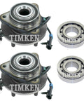 Front and Rear Wheel Bearings and Hubs Kit for Chevy Blazer RWD 99 01 Durable Sealed Wheel Hub Assembly with Premium Bearings
