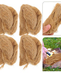 Image of 4 Piece Jute Flame Starters Quick Ignition Reusable Outdoor Fire Starters for camping and emergency use.