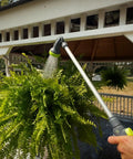 Garden Nozzle With 28 Inch Watering Wand, 3 Pattern Adjustable Sprays Jet Mist Shower watering hanging fern outdoors