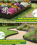 Metal Garden Edging For Landscaping 33 Ft Pack With Wrench And Gloves Included Easy Install Borders For Yard Pathways And Flower Beds Black 10 Pack Durable Steel Edging for clear, well-defined garden borders.