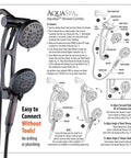 High Pressure 48-Mode Luxury 3-Way Shower System With Adjustable Extension Arm, Dual Rain And Handheld Heads, Oil Rubbed Bronze