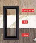 Framed Floor Vent Luxe Upgrade With Matte Black Steel Frame Sleek Minimalist Look HVAC Air Return Register Cover for Tile Hardwood Vinyl