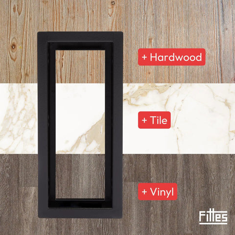 Framed Floor Vent Luxe Upgrade With Matte Black Steel Frame Sleek Minimalist Look HVAC Air Return Register Cover for Tile Hardwood Vinyl