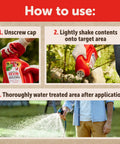 How to use: Unscrew cap, shake Garden Perimeter Insect Granules 3lb, water area for protection against 100+ pests.