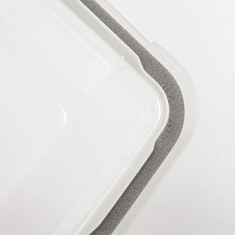 Heavy Duty 47 Quart Plastic Storage Bin Sets With Secure Snap Lids Rock Solid Weatherproof Totes For Kitchen Pantry Closet Organization Airtight Seals Keep Your Stash Bone Dry In This Real Deal 6 Pack Haul