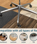 Upgraded Inline Style Office Chair Wheels 3 Inch Rubber Casters Universal Fit For 98 Percent Of Chairs on various floors