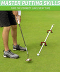 Golfer practicing with Align Putting Gates Practice Set With 3 Premium Metal Gates 2 Inch 3 Inch 4 Inch For The Green Or At Home
