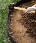 Installing Killer 4 Inch No Dig Landscape Edging Kit with 75 Foot Black Plastic Edging Coil and 64 Spiral Anchoring Spikes