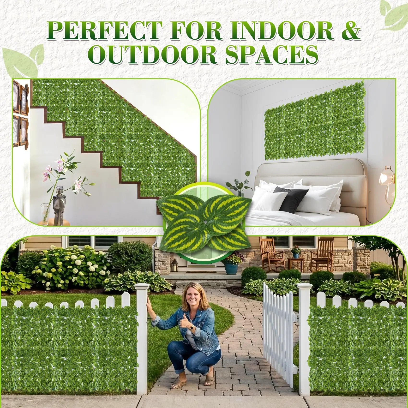 Artificial Ivy Privacy Fence Screen Set 120x40 ✓