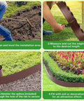 Steps for using Durable Flexible 4 Inch Landscape Edging Coil Kit With 30 Spikes For Lawn Borders And Flower Beds 33 Feet Brown Plastic Edging