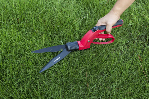 Pro Grass Shears With 360 Degree Rotating Head, Sharp Japanese SK5 Steel Blades For Edging And Trimming, 15 Inch Lawn Clippers