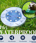 IP65 waterproof 12 Pack Solar Ground Lights Outdoor Waterproof 8 LED Landscape Pathway Lighting for Garden Yard Patio
