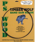 Top Shelf Woodshop Essential Seventy By One Half Inch Four Tpi Band Saw Blade For Smooth Resawing And Precise Hardwood Cutting With A Slick Finish That Absolutely Crushes Any Project on a yellow package.