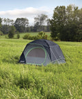 Skydome Camping Tent With Five Minute Setup Weatherproof 2, 4, 6, And 8 Person Shelter in grassy field under blue sky