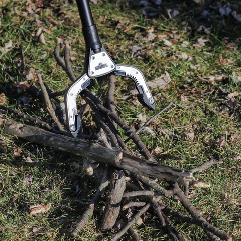 Forty Two Point Five Inch Heavy Duty Reacher Grabber Tool With Rotating Head For Outdoor Trash Pickup And Yard Cleanup Rugged Claw For Twigs Lawn And Garden Use Easy Reach For Elderly And Mobility Helpers No Bending Needed