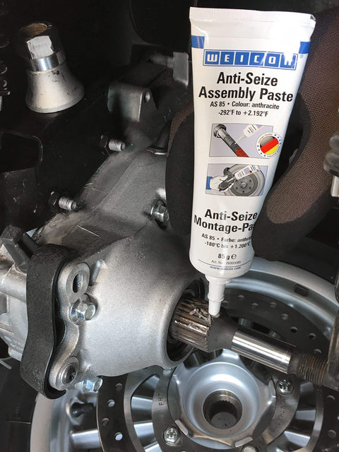 Anti-Seize Assembly Paste, 3.0 Oz, Heat Resistant Lubricant And Corrosion Protection For Fasteners And Threads applied to machinery
