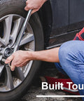 Three Eighths Inch Drive Dual Direction Click Torque Wrench, 5-80 Ft-Lb Range, used on car wheel for tightening