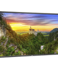 Whopping 98 Inch 4K Ultra HD LED Digital Signage Display showcasing a vibrant mountainous landscape with a castle.