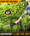 Person trimming hedge with Cordless Hedge Trimmer Compatible With DeWalt 20V Max Battery No Battery Included Tool Only