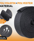 Heat Shrink Braided Sleeving For Wires And Cables Three Eighths Inch By Fifteen Feet High Temperature Rugged Automotive Grade Protection Tough Durable Insulation Temperature Range Minus Thirty One To Two Hundred Eighty Four Fahrenheit, polyolefin polyester braid