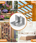 Eight 3x3 Inch L Brackets Straight Up Heavy Duty Galvanized Corner Braces With Recessed Holes For Wood Beams Floating Shelves Furniture Bed Frame Built Like A Tank Daily Use on a display.