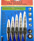 Adjustable Wood Countersink Drill Bit Set For Precise Woodworking, 5 Piece With 1/4 Inch Hex Shank, Sizes 4, 6, 8, 10, 12