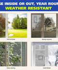 Four season views with Screen Repair Patch Kit With Fiberglass Mesh And Strong Adhesive For Weather Resistant screens.