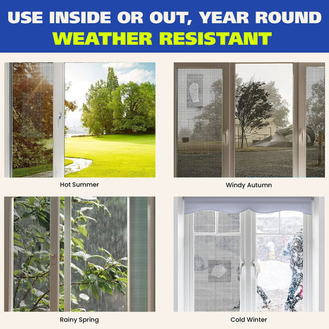 Four season views with Screen Repair Patch Kit With Fiberglass Mesh And Strong Adhesive For Weather Resistant screens.