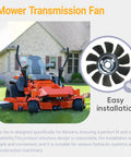 7 Inch 10 Blade Transmission Fan 53821 Replacement For Hydro Gear ZT Mower Models Fits Gravely Ariens Scag Liberty Z Bad Boy MZ Hustler Raptor XDX Zero Turn Built Tough Upgrade