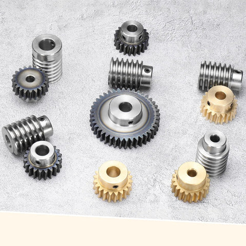 Heavy Duty 40 To 1 Worm Gear Set With 1.5 Module, 40 Teeth, Right Rotation Drive Gear Box For Precision Transmission, gear parts