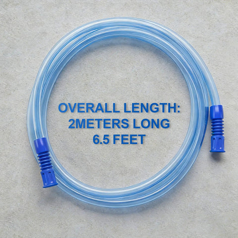 6.5 Foot Extended Suction Connection Tube Replacement Hose For Medical Devices With 9mm Standard Connectors coiled