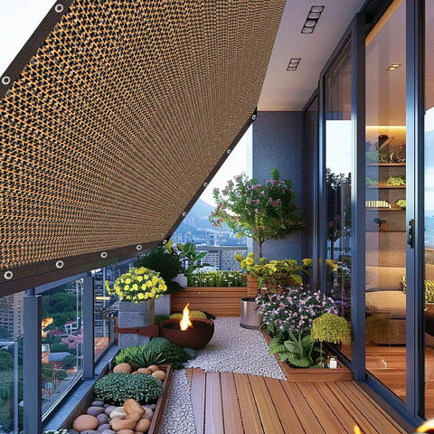 80 Percent Shade Cloth With Metal Grommets And Reinforced Edges For Outdoor Patios Carports And Greenhouses 10x12 Ft Sun Shade Netting Installed