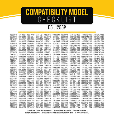 Heavy Duty Dryer Cylinder Belt Replacement D511255P compatibility checklist for front load dryers