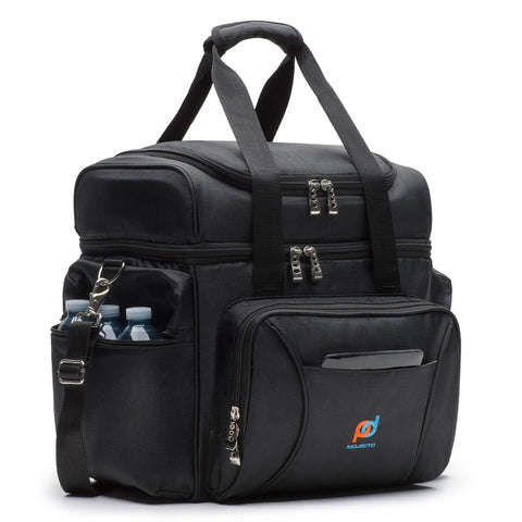 Beefy Extra Large Cooler Bag With Leakproof Hard Liner Bucket 14 By 13 By 9 And A Half Inches Black Polyester Heavy Duty 1680D Fabric