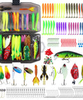 All In One 220 Piece Fishing Lures Kit Box With Soft Plastics Hooks Swimbaits Crankbaits Jigs And Accessories For Bass Crappie And Panfish Travel Ready Tackle Gear Set Great Gift For Men