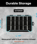 BallistiX 3.6 Tackle Tray Waterproof Lure Box With Clear Lid And Rust Inhibitor Built Tough Anti Corrosion, size labeled