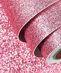 Glitter Pink Easy Peel And Stick Contact Paper Self Adhesive Wallpaper Roll 15.8 Inch By 240 Inch for dresser makeover