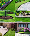 No Dig Landscape Edging Kit For Flower Beds And Lawns 33 Ft Border 2 Inch Tall Plastic Garden Border With 50 Anchoring Spikes