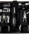Pro 27 Piece Tool Kit Set With Ergonomic Soft Gel Handles, Chrome Vanadium Sockets, Extension Bar, Hex Keys, and Mini Spanner