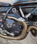 Titanium Exhaust Heat Wrap With Lava Rock Technology 2 In By 25 Ft Pliable Tape on motorcycle exhaust pipes