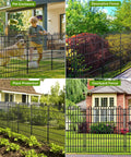 Easy Up No Dig Decorative Garden Fence Panels with Gate for Yard 24 Inch High by 20 Feet Long Metal Portable Animal Barrier