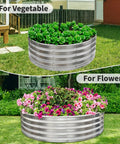 60 Inch Round Fire Pit Ring Built From Heavy Duty Galvanized Steel For Outdoor Bonfires And Backyard Gatherings Rust Resistant Sturdy Fire Ring Easy To Install Also Great As A Raised Garden Bed Or Burn Barrel For Camping used as garden beds for vegetables and flowers