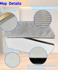 Replacement Mop Pads For Robot Vacuums, Washable Reusable Microfiber Soft Pads with reinforced stitching and Velcro backing.