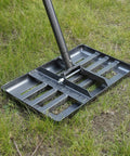 Lawn Leveling Rake For A Smooth Even Yard Stainless Steel Leveler With 18x10 Ground Plate On Grass