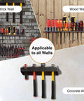 Metal Wall Mounted Tool Organizer Set for Workshop, Space Saving Screwdriver and Hammer Racks, Pliers Holder, Installed